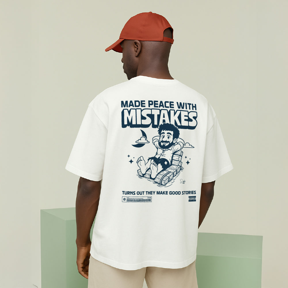 model with T Shirt design White