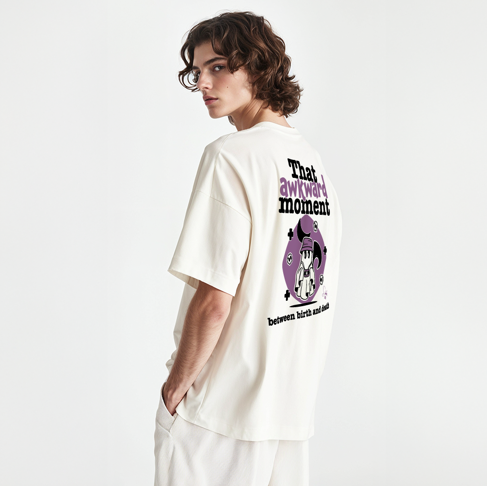 model with T Shirt design White