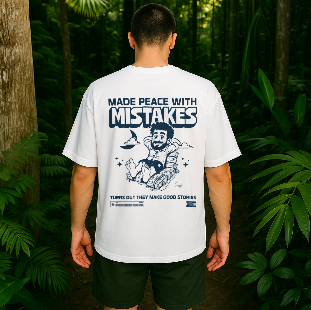 model with T Shirt design white