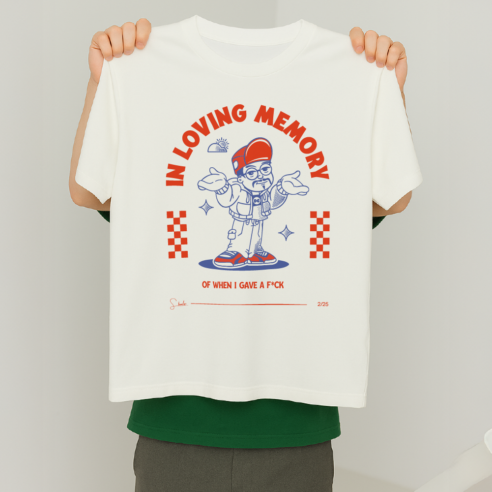 model with T Shirt design White