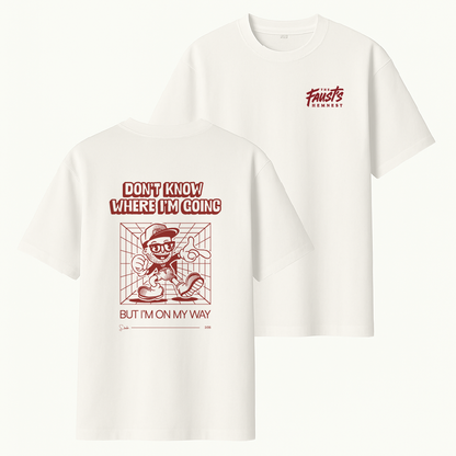 model with T Shirt design White